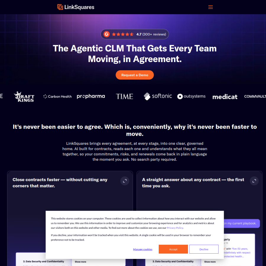 linksquares.com homepage screenshot