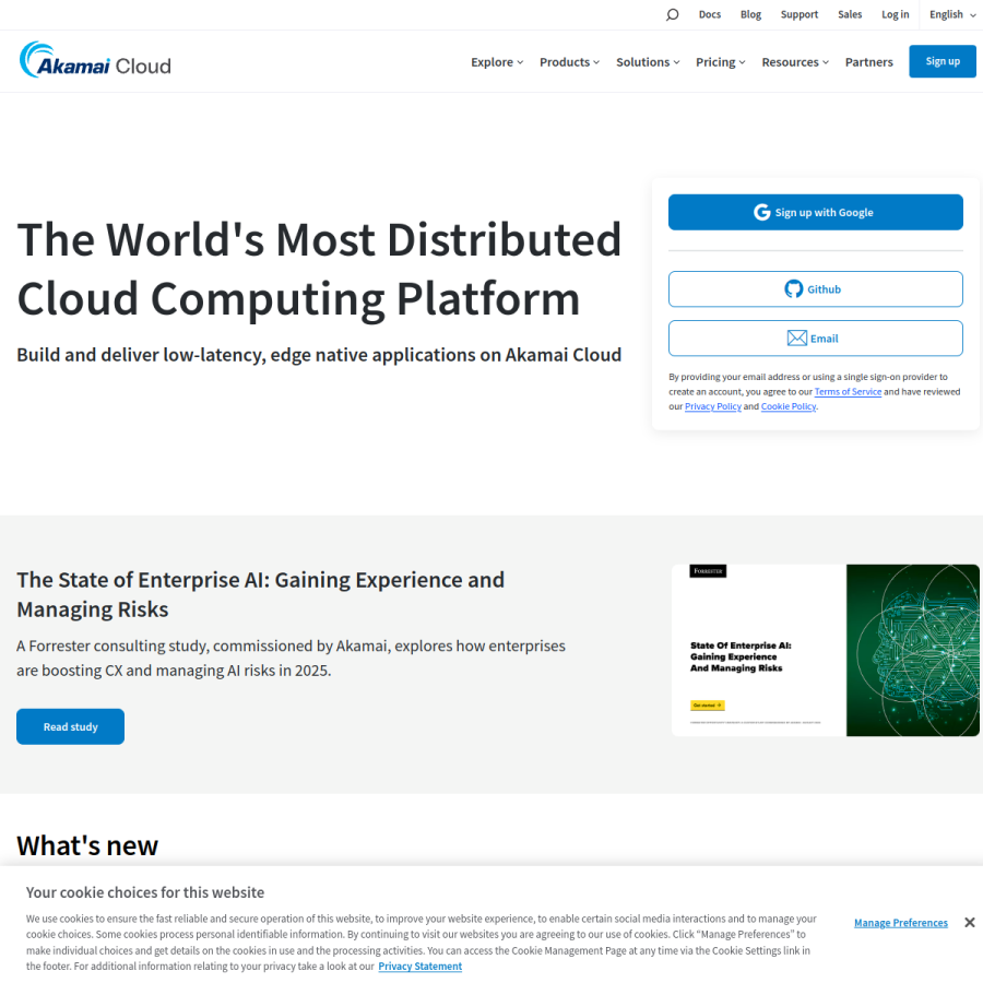 linode.com homepage screenshot