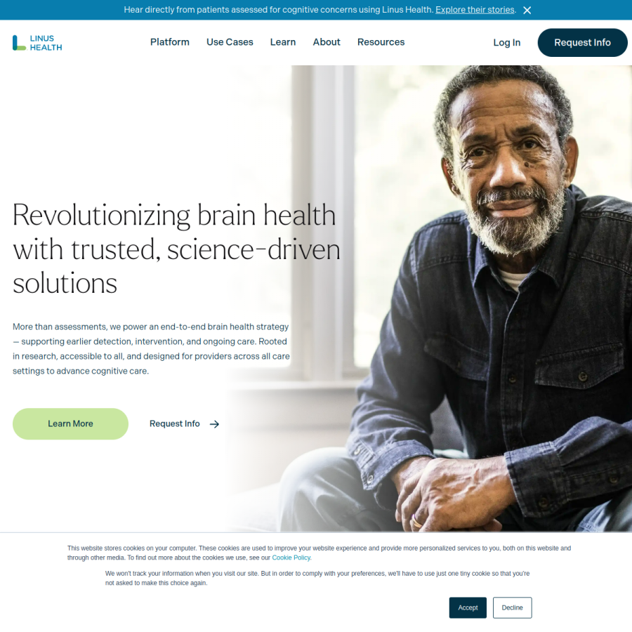 linushealth.com homepage screenshot