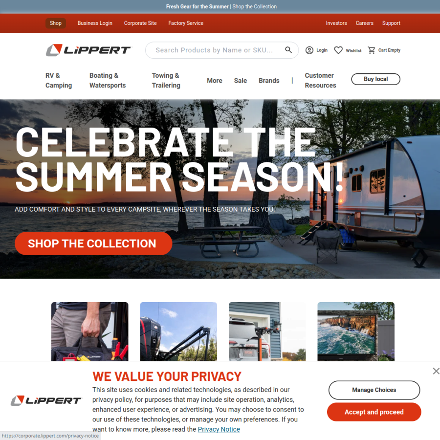 lippert.com homepage screenshot