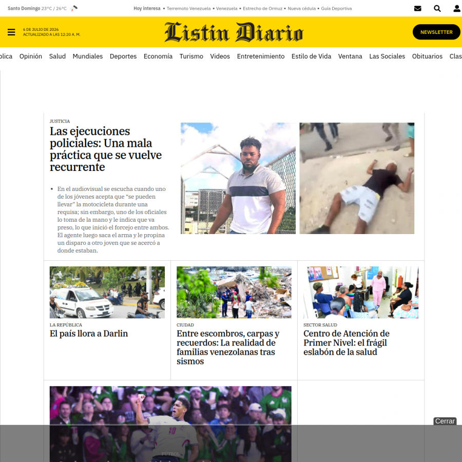 listindiario.com homepage screenshot