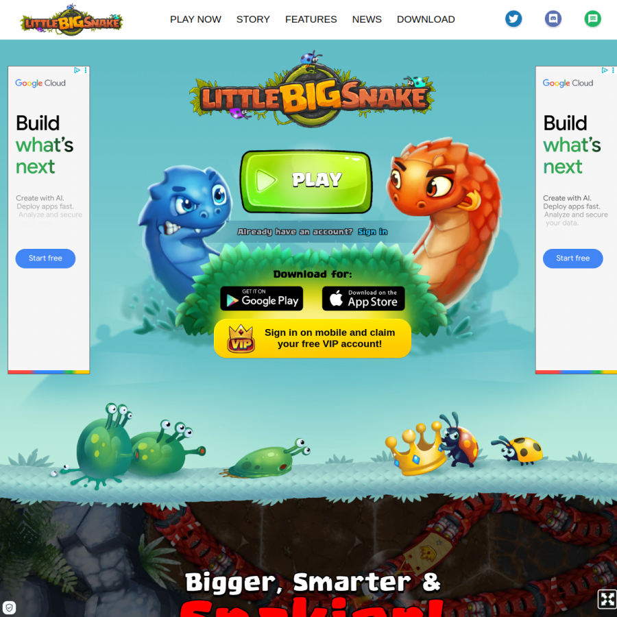 littlebigsnake.com homepage screenshot