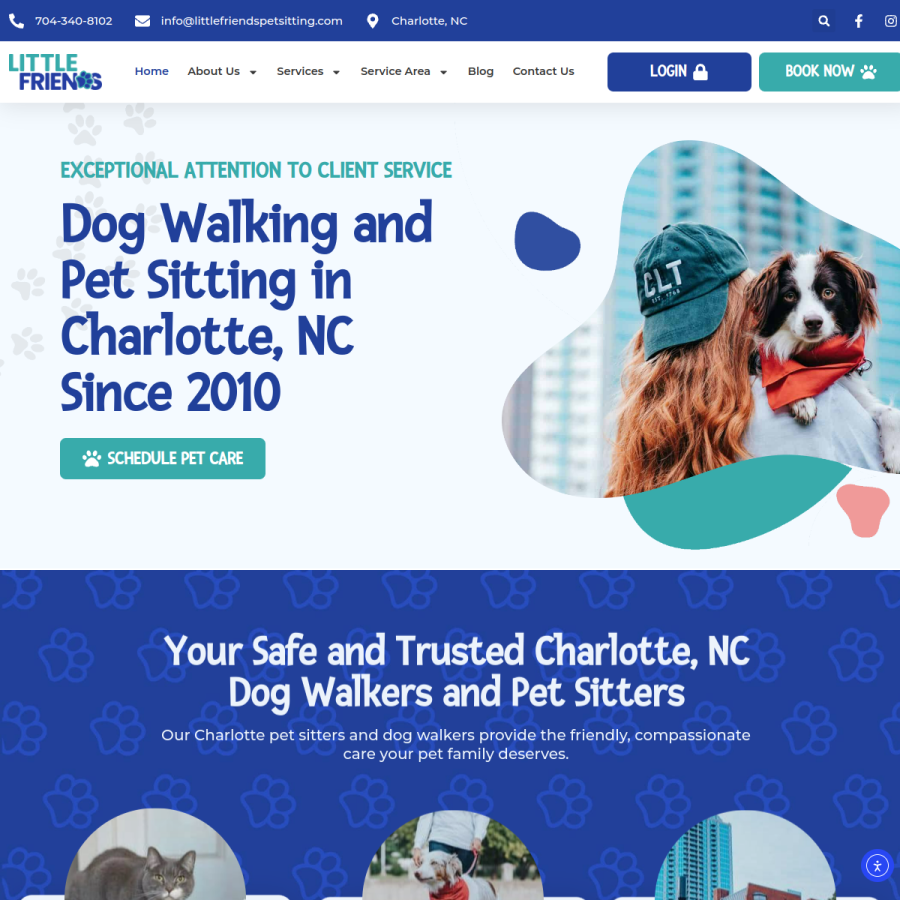 littlefriendspetsitting.com homepage screenshot