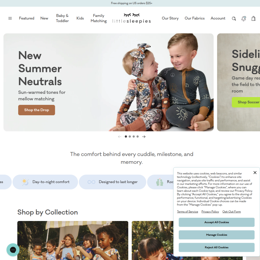 littlesleepies.com homepage screenshot