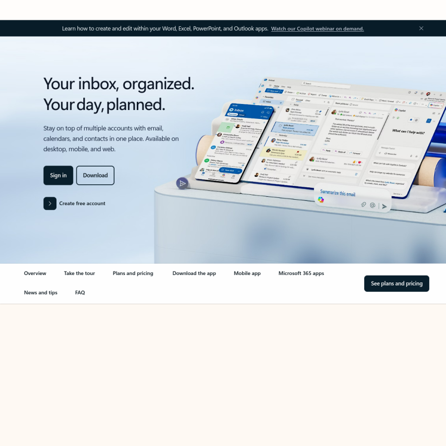 live.com homepage screenshot