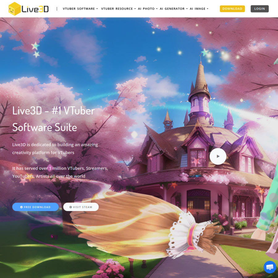 live3d.io homepage screenshot