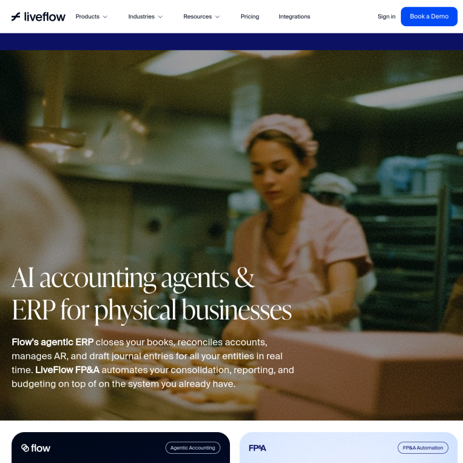 liveflow.com homepage screenshot