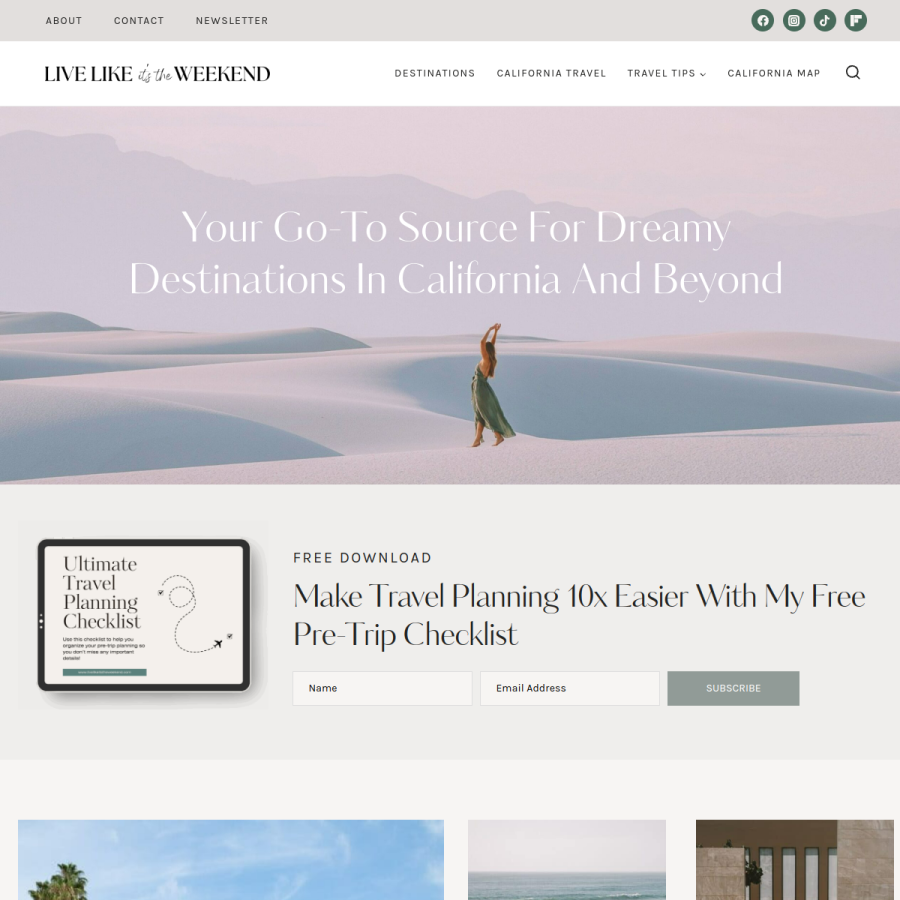 livelikeitstheweekend.com homepage screenshot