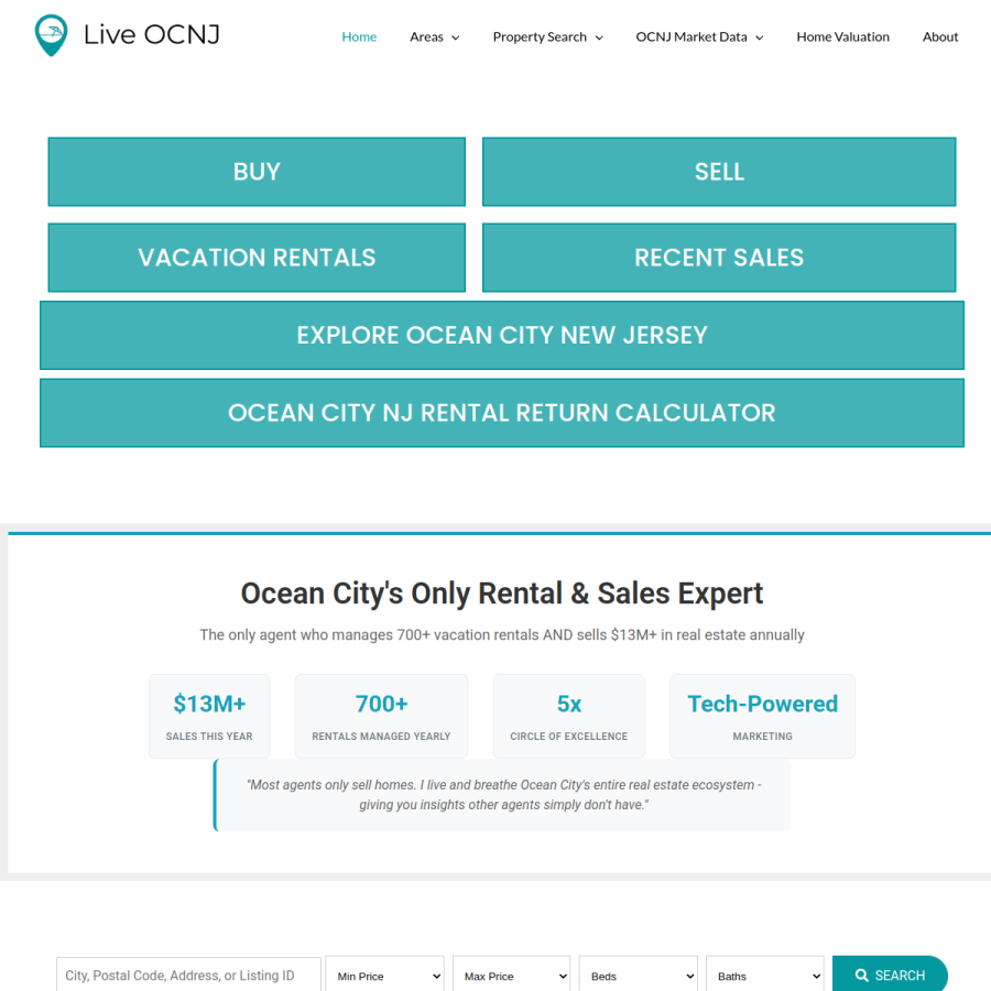 liveocnj.com homepage screenshot