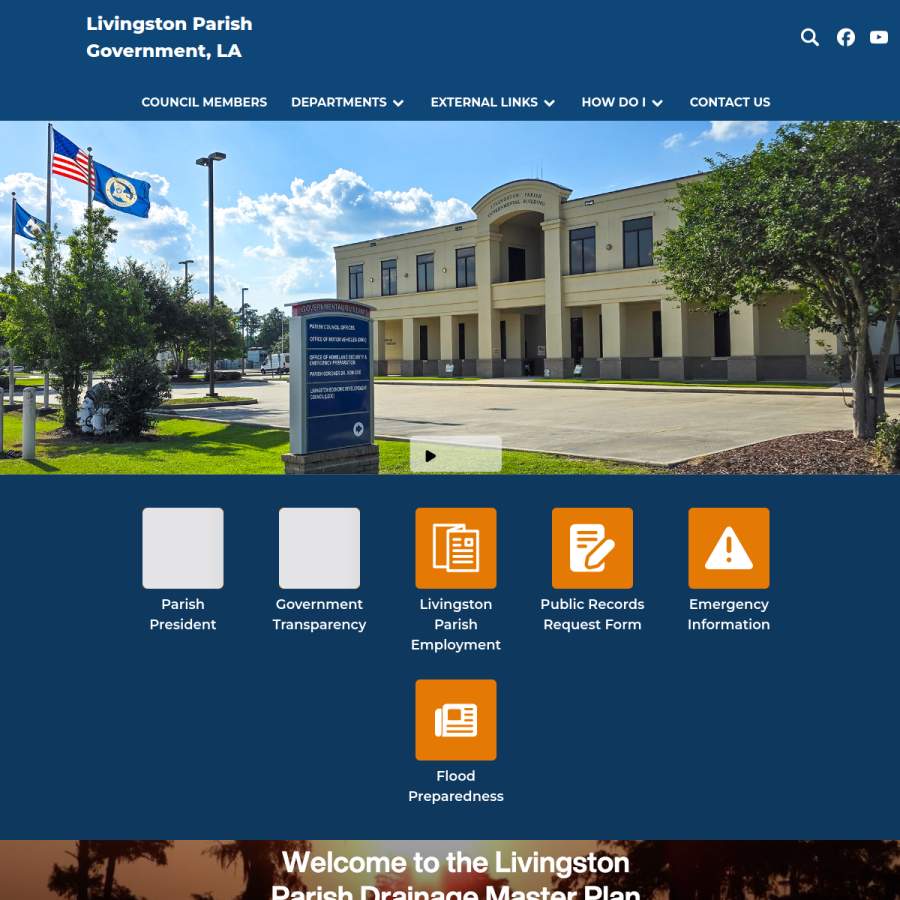 livingstonparishla.gov homepage screenshot