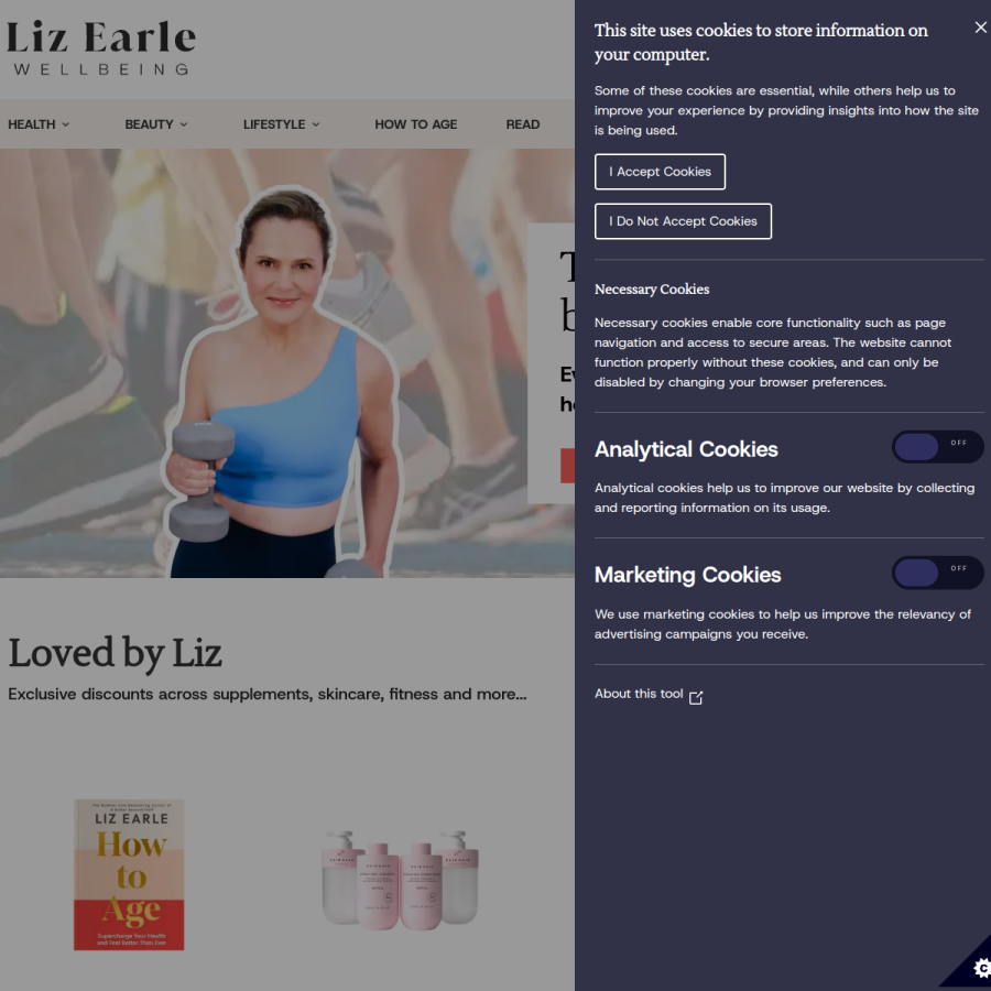 lizearlewellbeing.com homepage screenshot