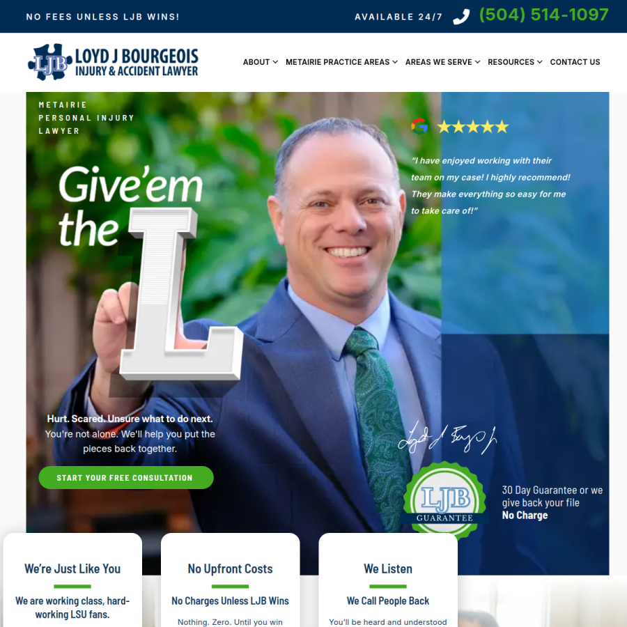 ljblegal.com homepage screenshot