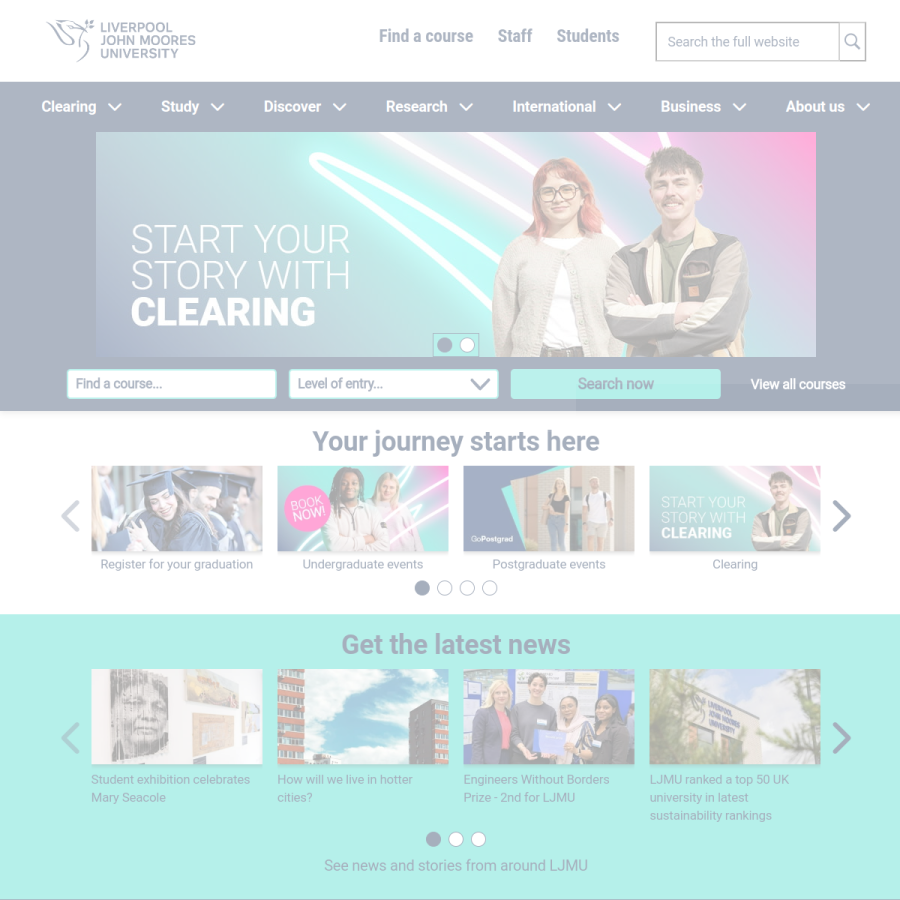 ljmu.ac.uk homepage screenshot