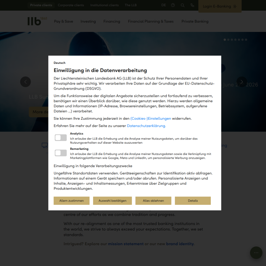llb.li homepage screenshot