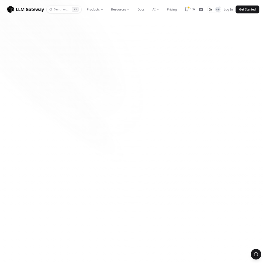 llmgateway.io homepage screenshot