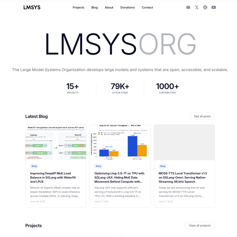 lmsys.org homepage screenshot