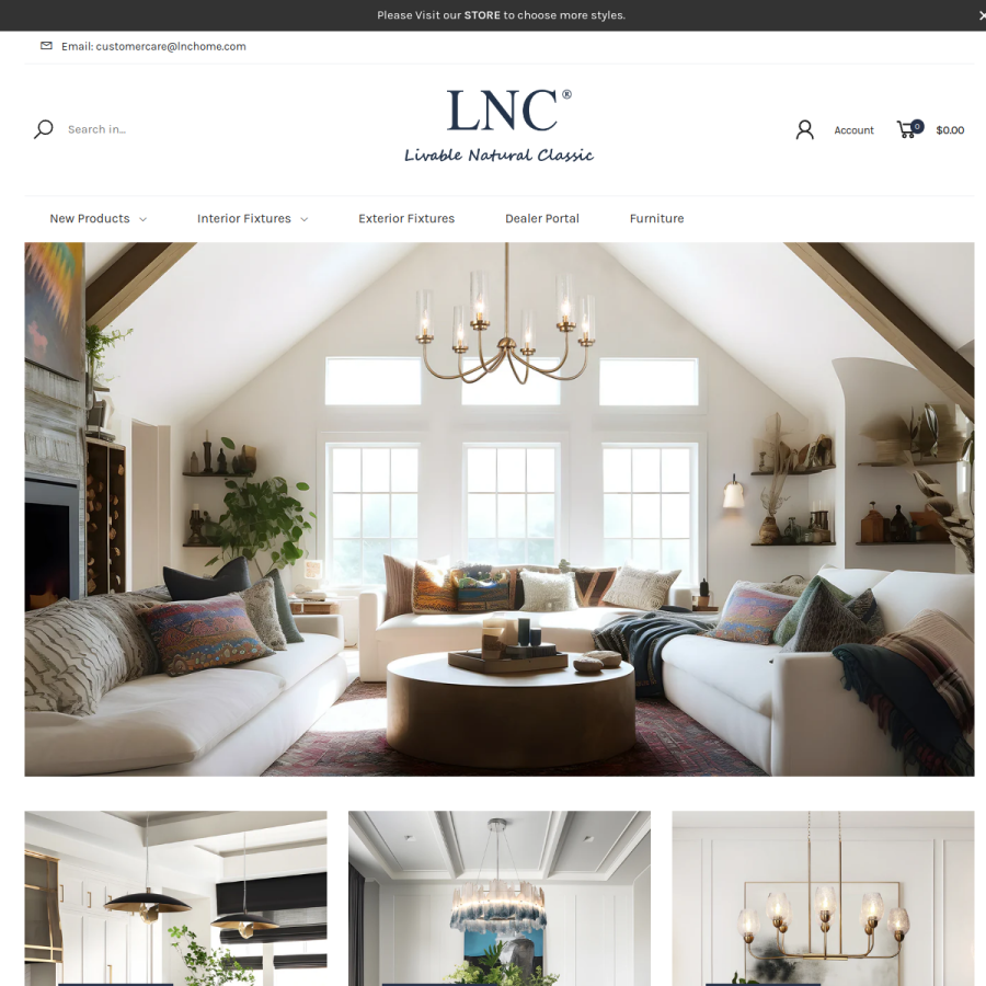 lnchome.com homepage screenshot