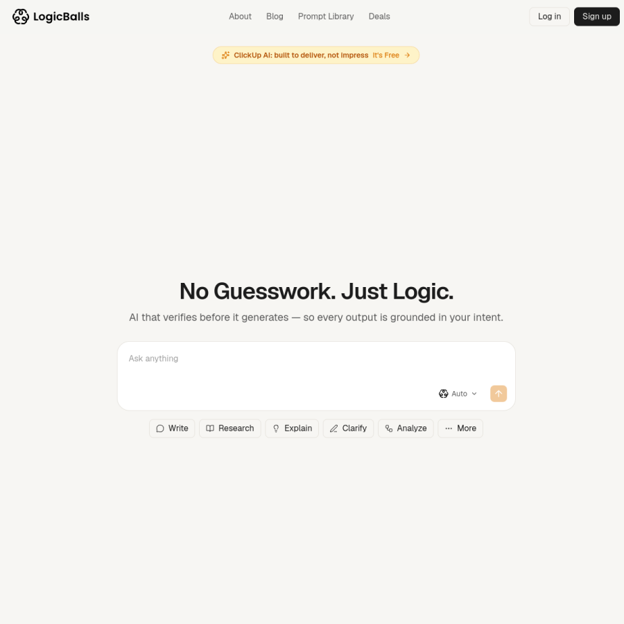 logicballs.com homepage screenshot