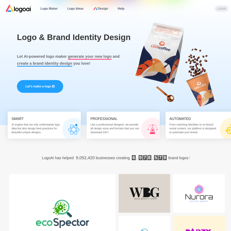 logoai.com homepage screenshot