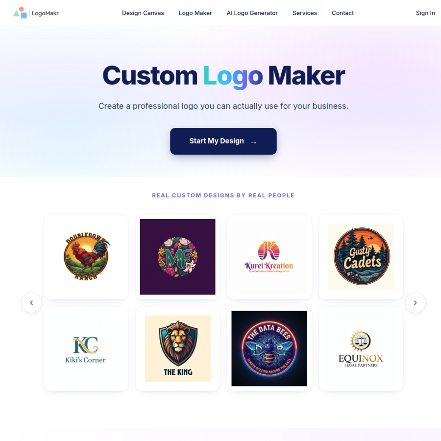 logomakr.com homepage screenshot