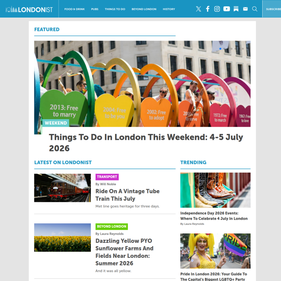 londonist.com homepage screenshot