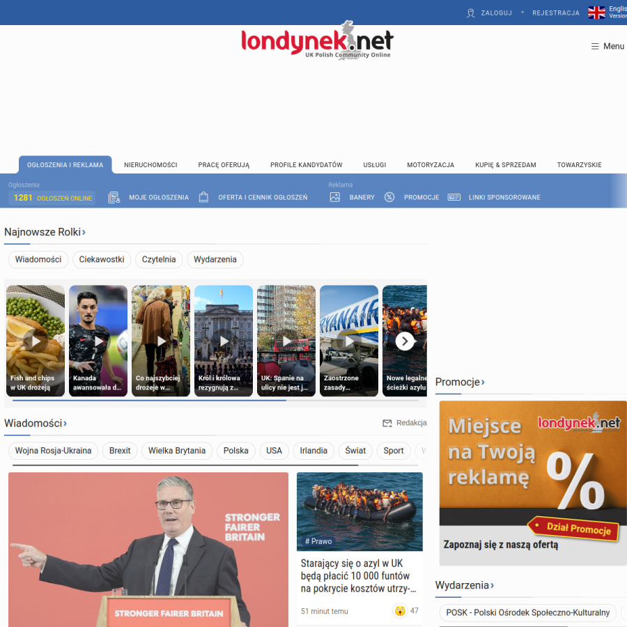 londynek.net homepage screenshot