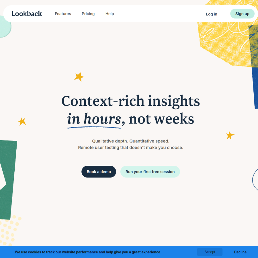 lookback.io homepage screenshot