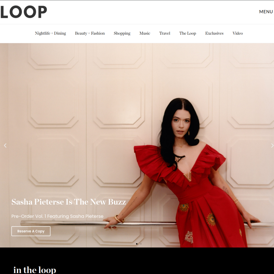 loopmag.co homepage screenshot