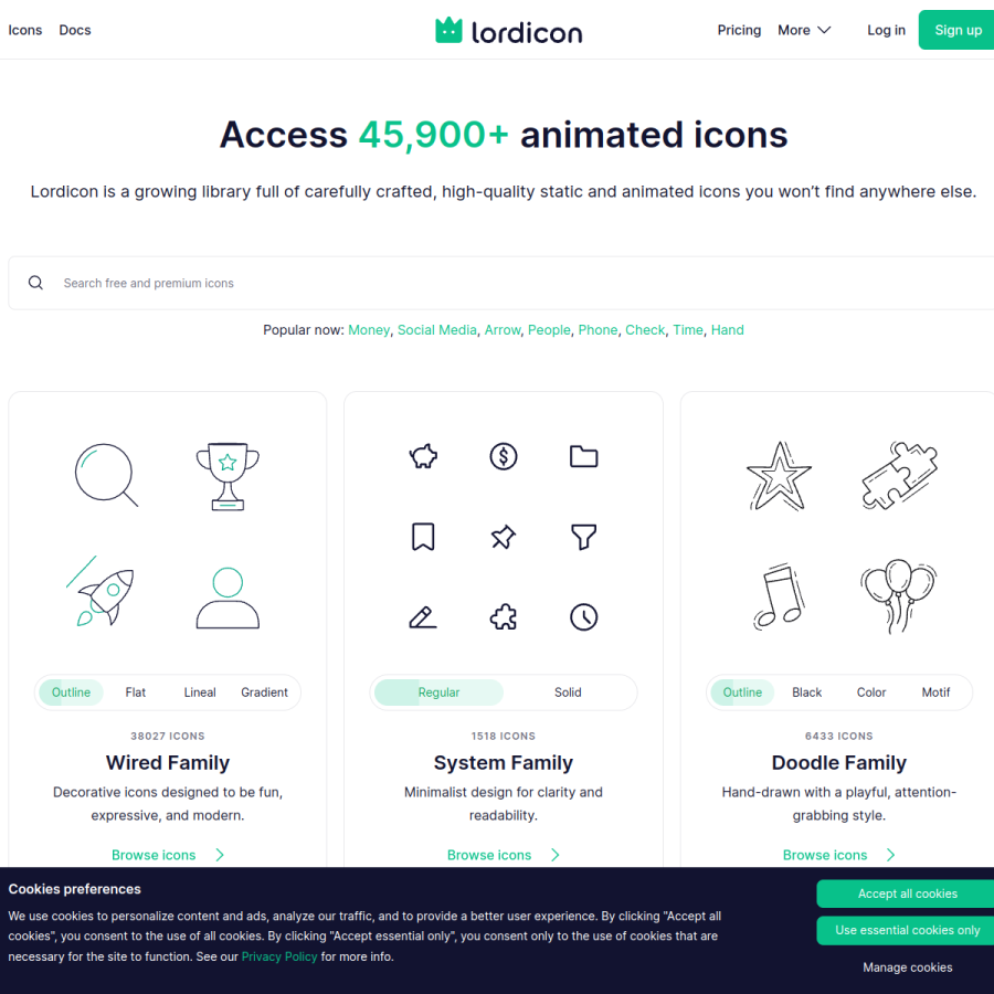 lordicon.com homepage screenshot