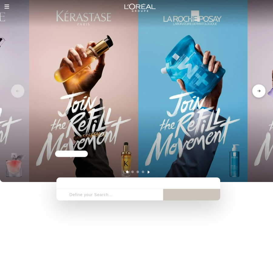 loreal.com homepage screenshot