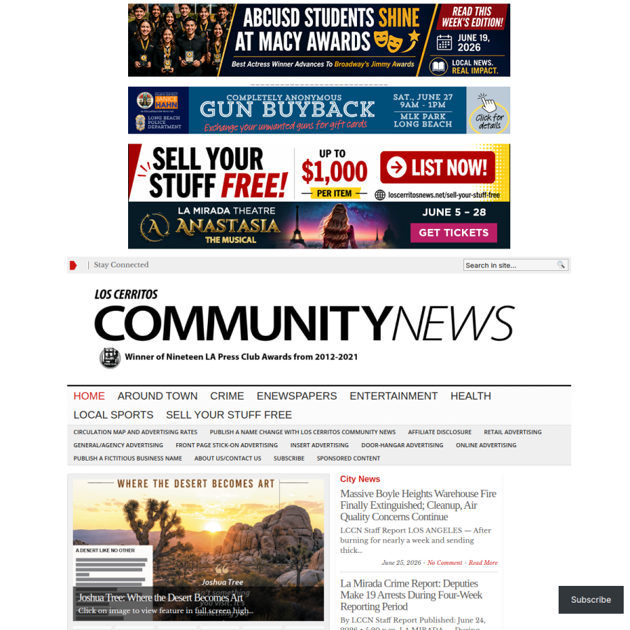 loscerritosnews.net homepage screenshot