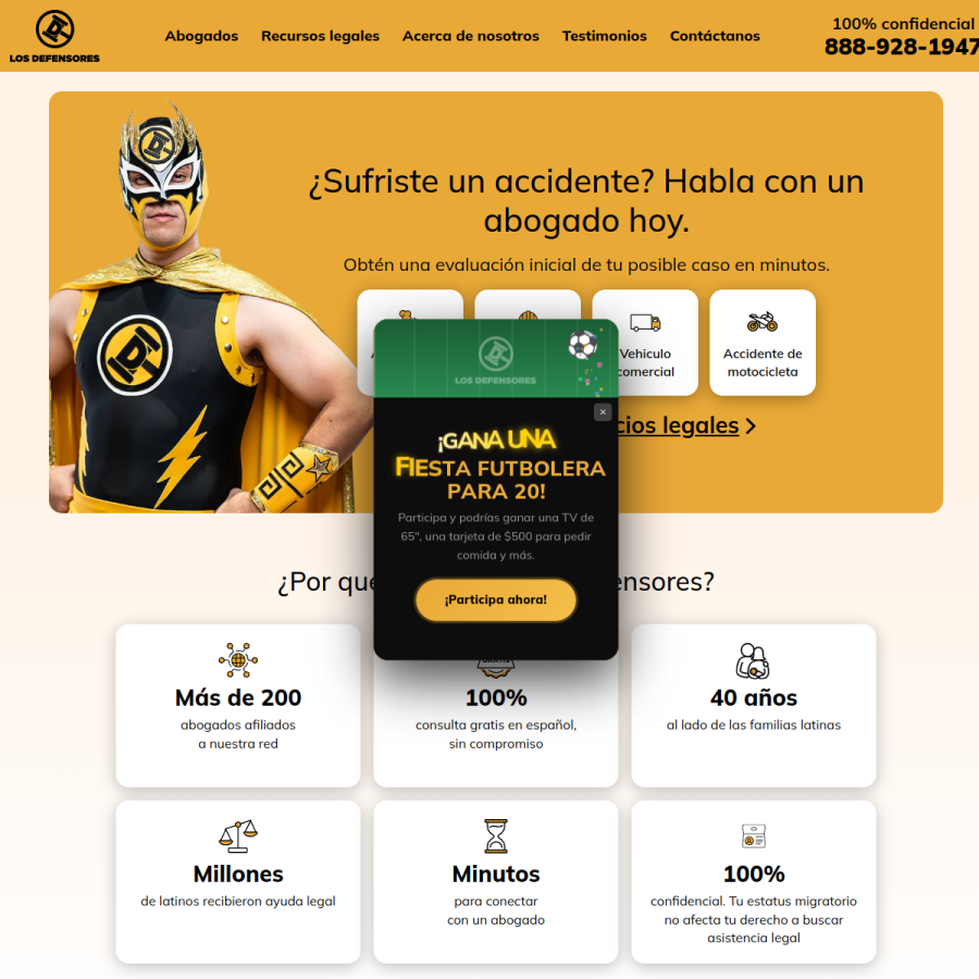 losdefensores.com homepage screenshot