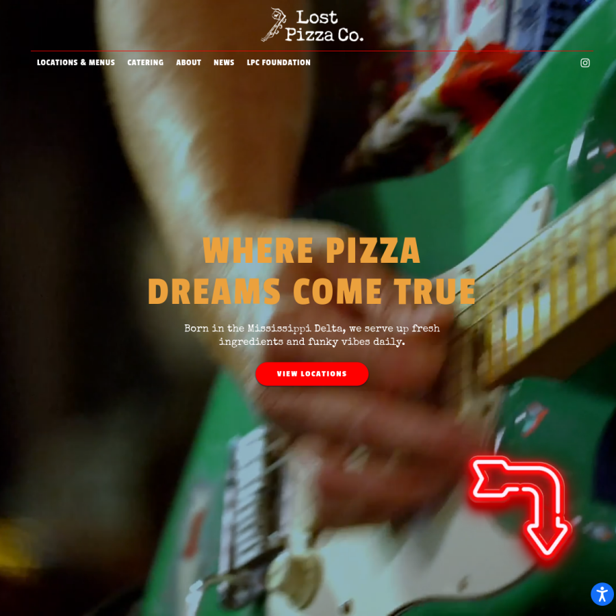 lostpizza.com homepage screenshot
