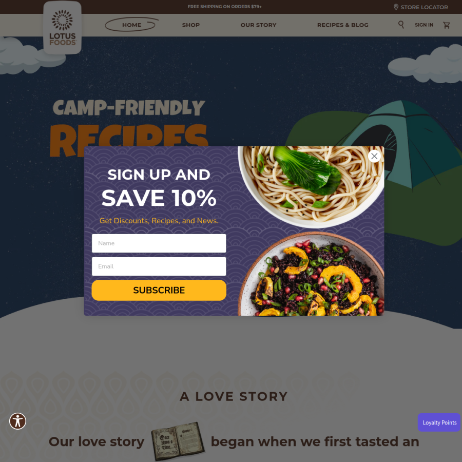 lotusfoods.com homepage screenshot