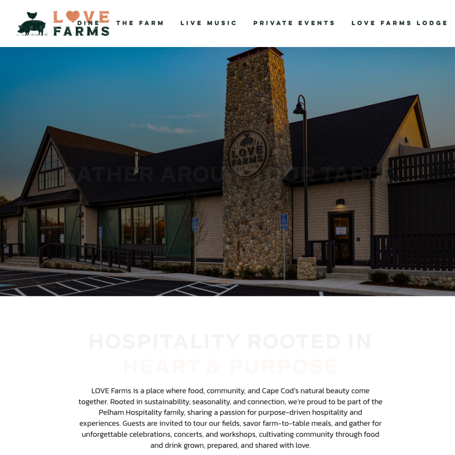 lovefarmscapecod.com homepage screenshot