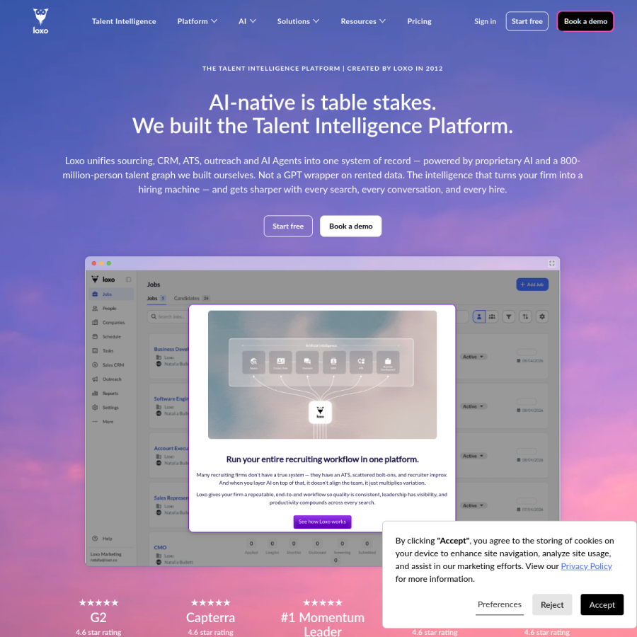 loxo.co homepage screenshot