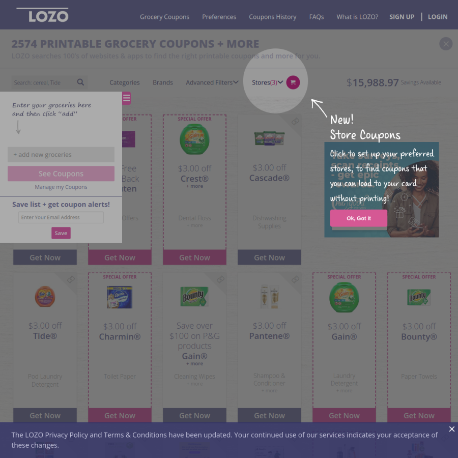lozo.com homepage screenshot