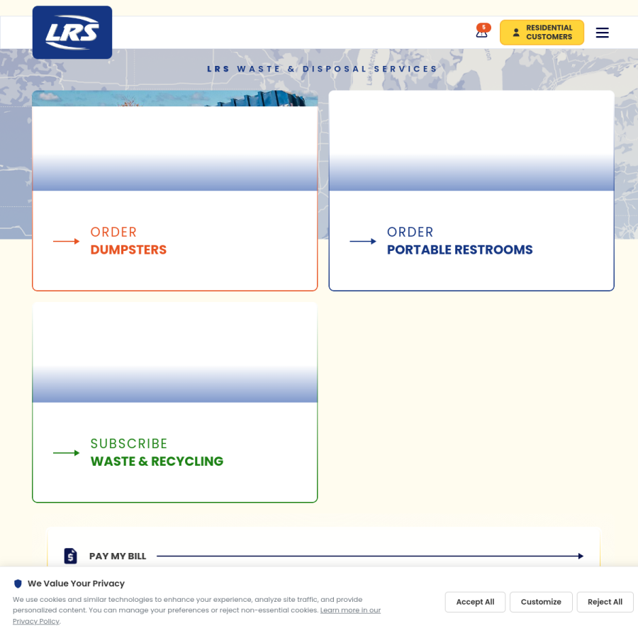 lrsrecycles.com homepage screenshot