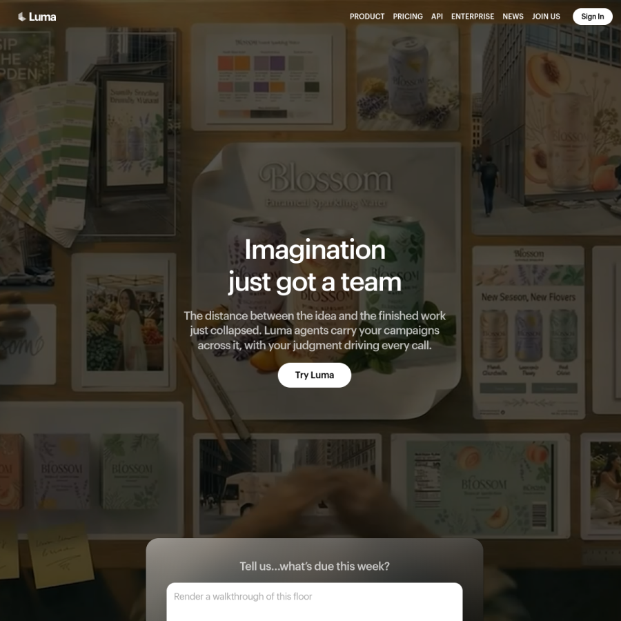 lumalabs.ai homepage screenshot