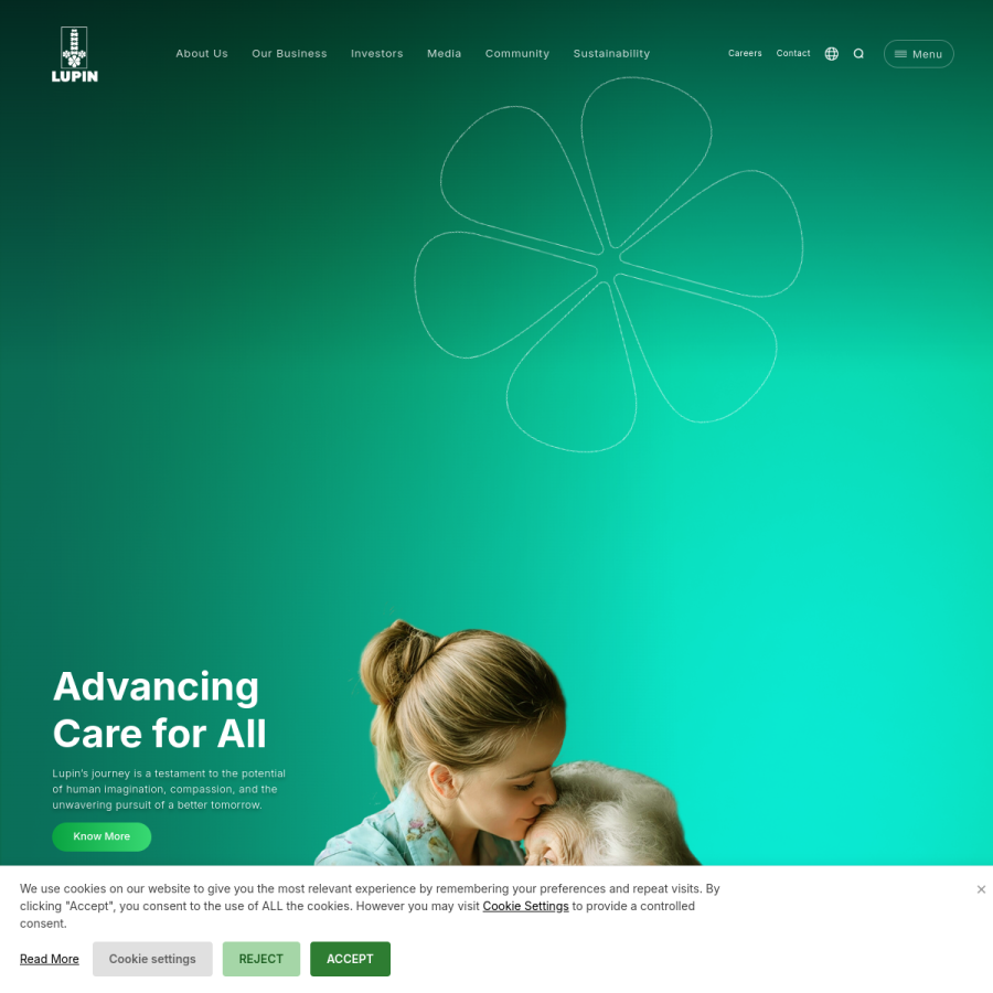 lupin.com homepage screenshot