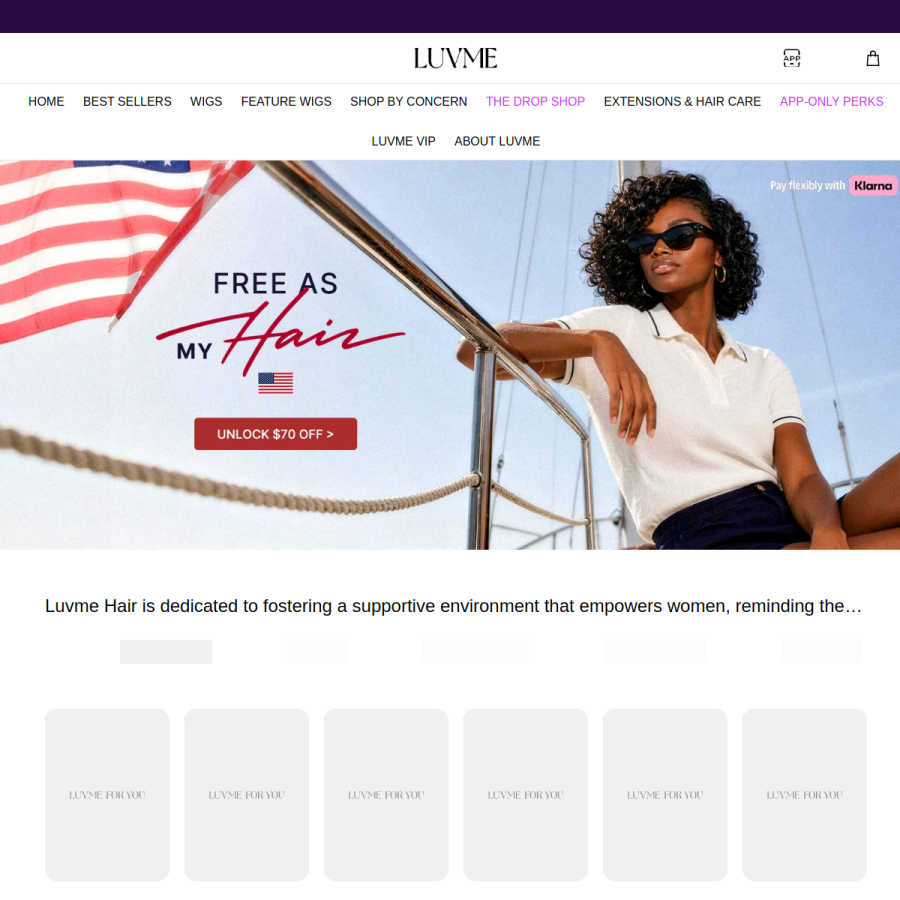 luvmehair.com homepage screenshot