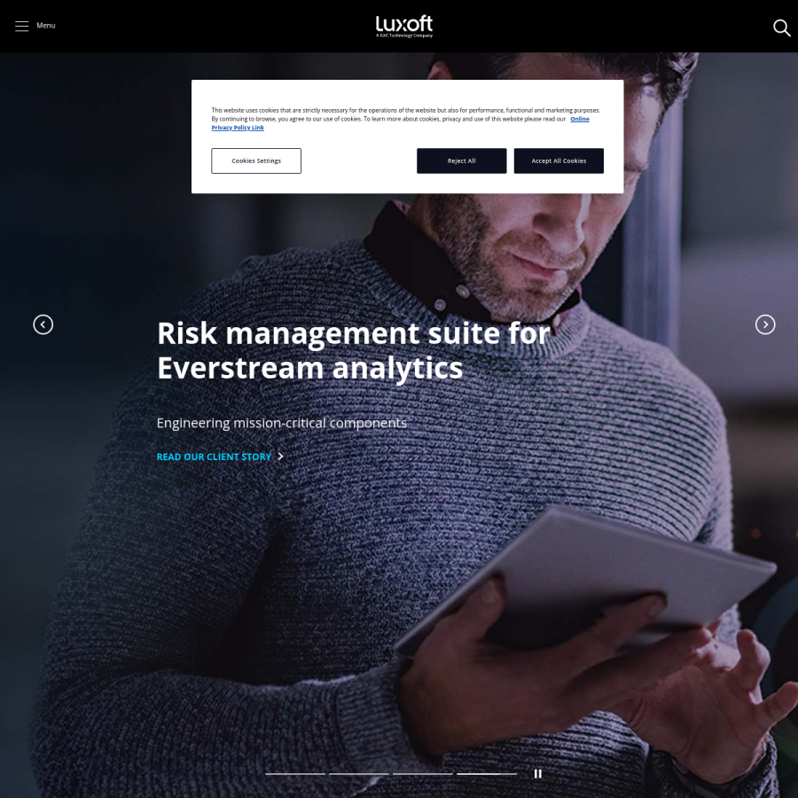 luxoft.com homepage screenshot