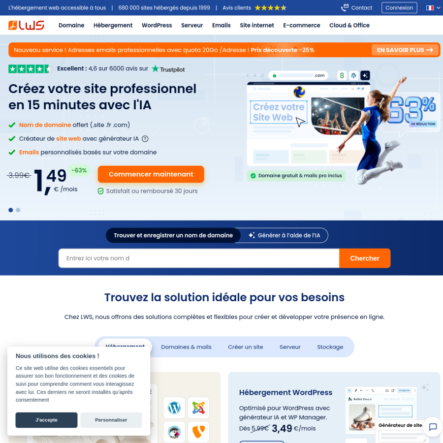 lws.fr homepage screenshot