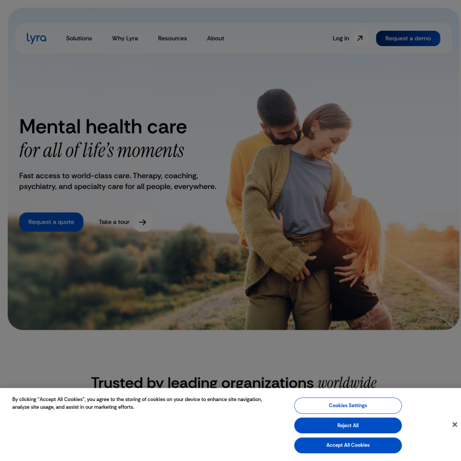 lyrahealth.com homepage screenshot