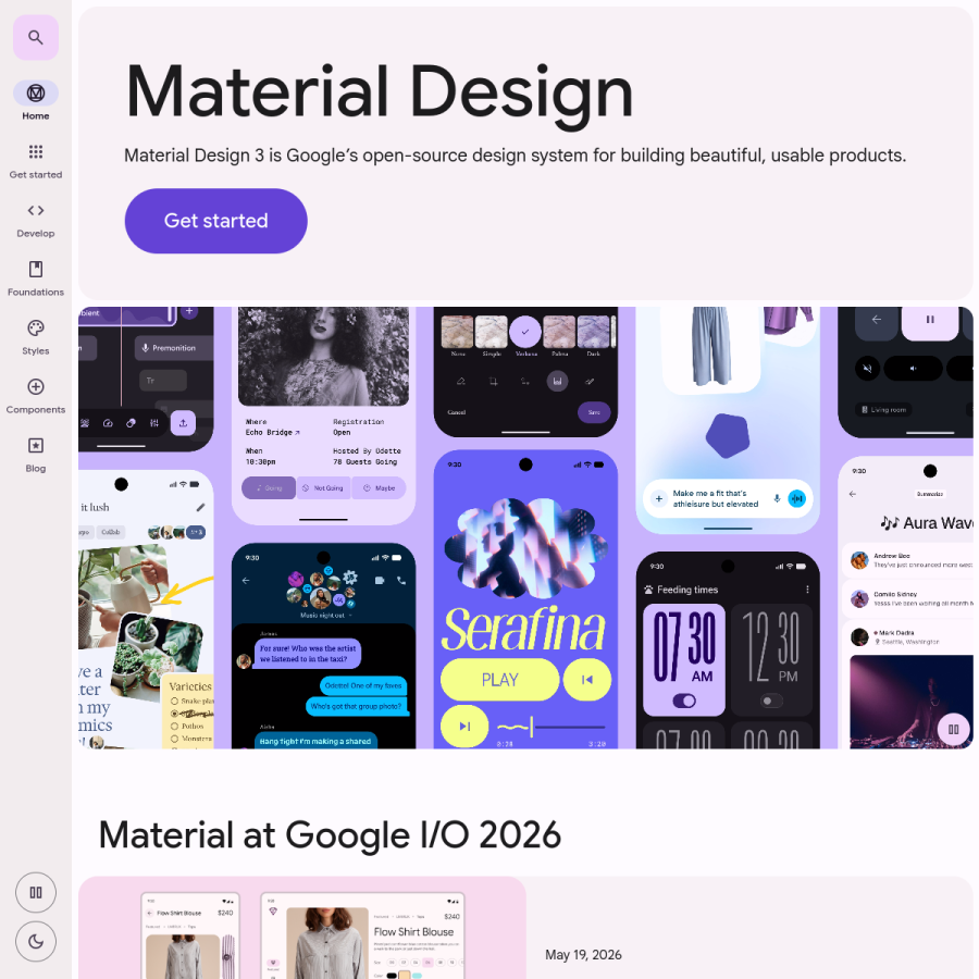 m3.material.io homepage screenshot