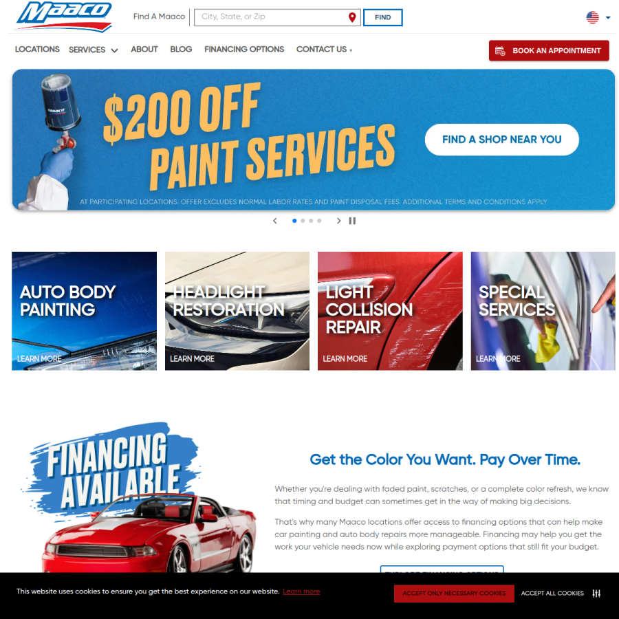 maaco.com homepage screenshot