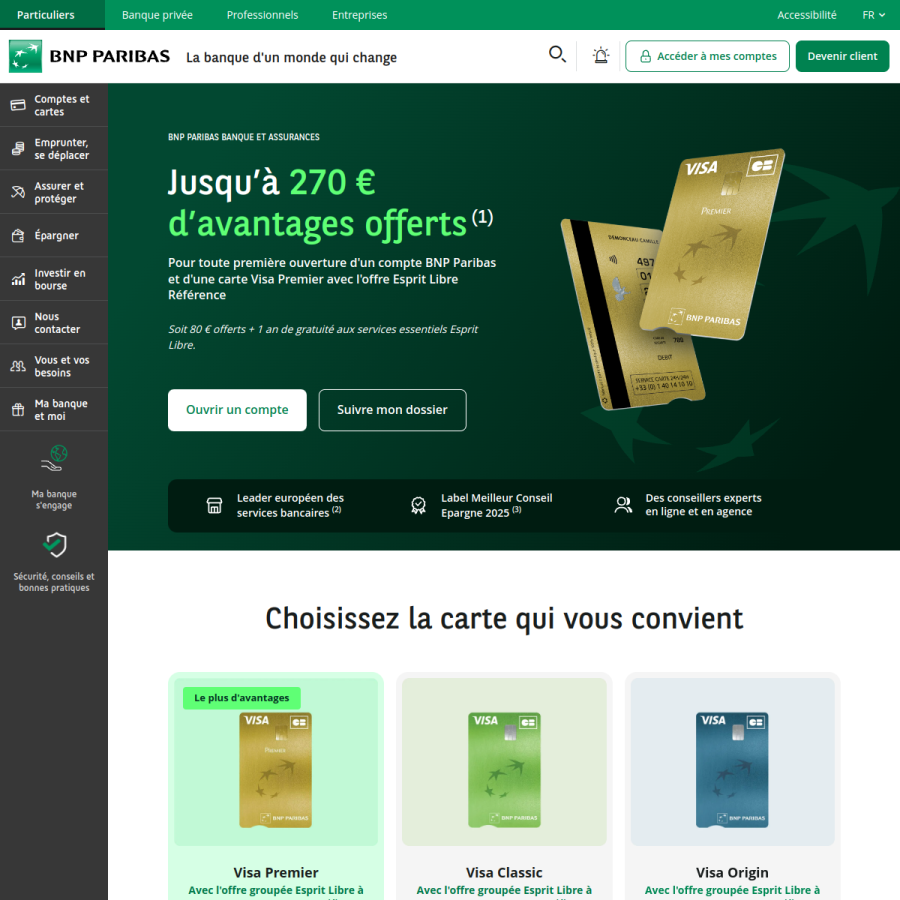mabanque.bnpparibas homepage screenshot