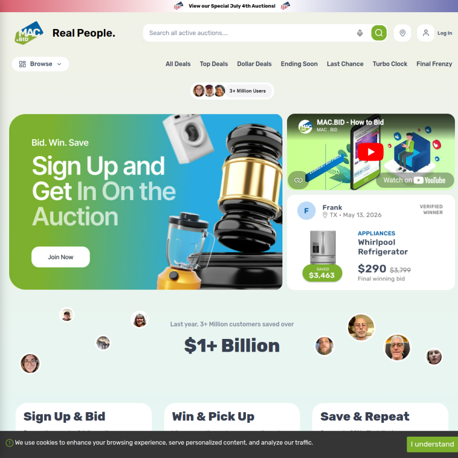 mac.bid homepage screenshot