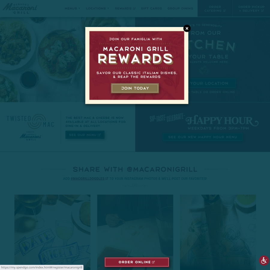 macaronigrill.com homepage screenshot
