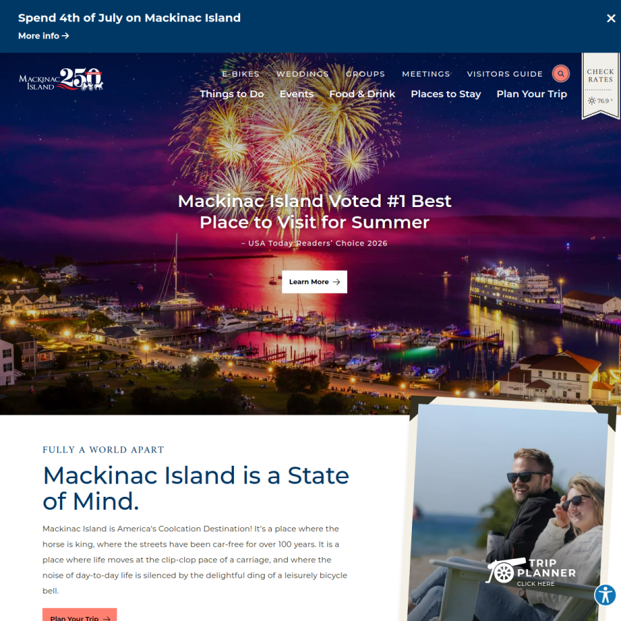 mackinacisland.org homepage screenshot